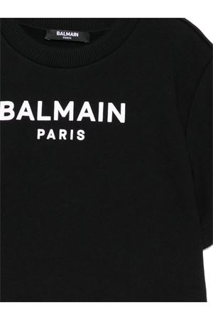 t-shirt in cotone nero BALMAIN PARIS KIDS | BY4A01Z3183930BC